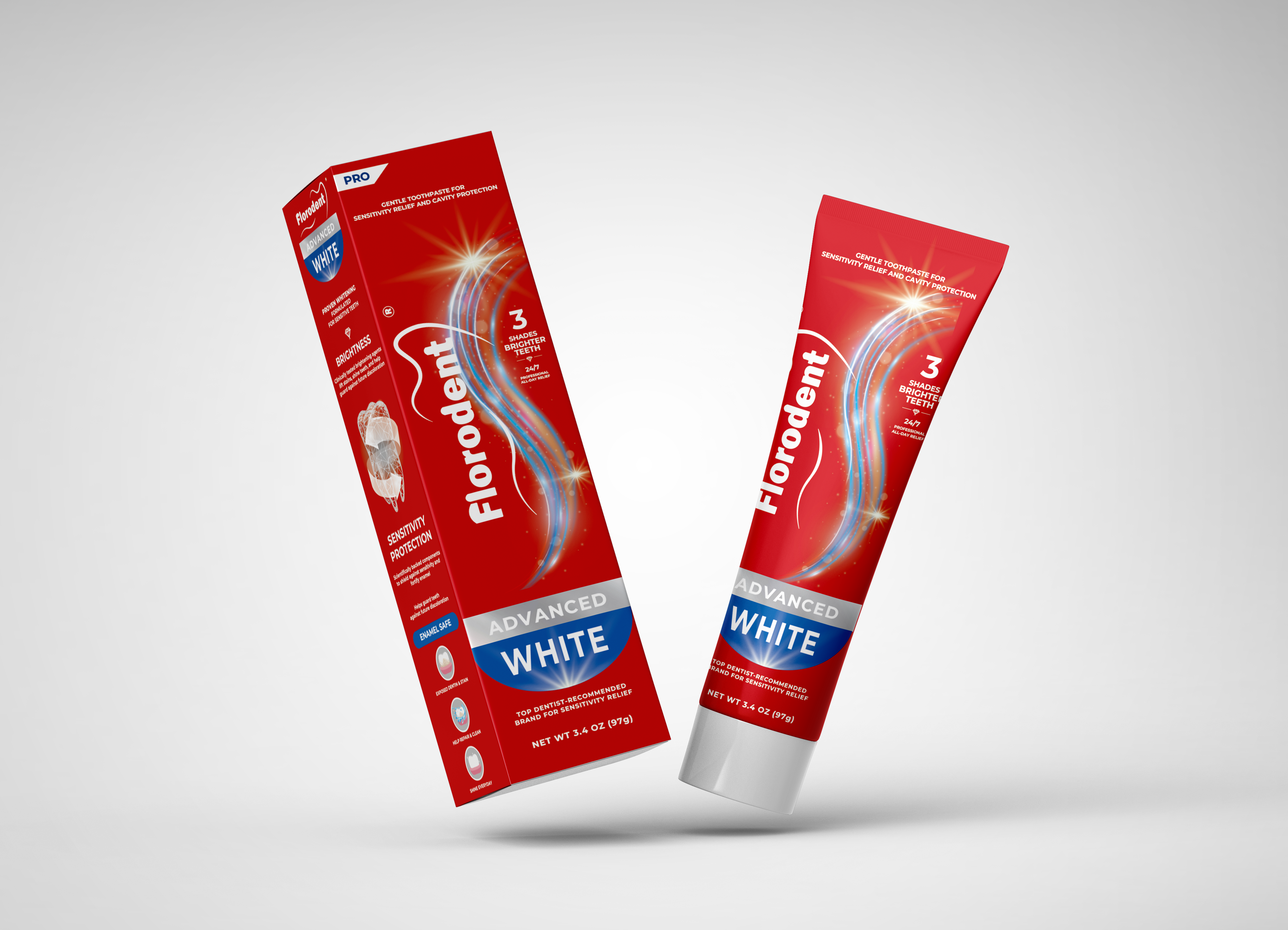 Florodent Advance White Toothpaste – Nano Abrasion Whitening