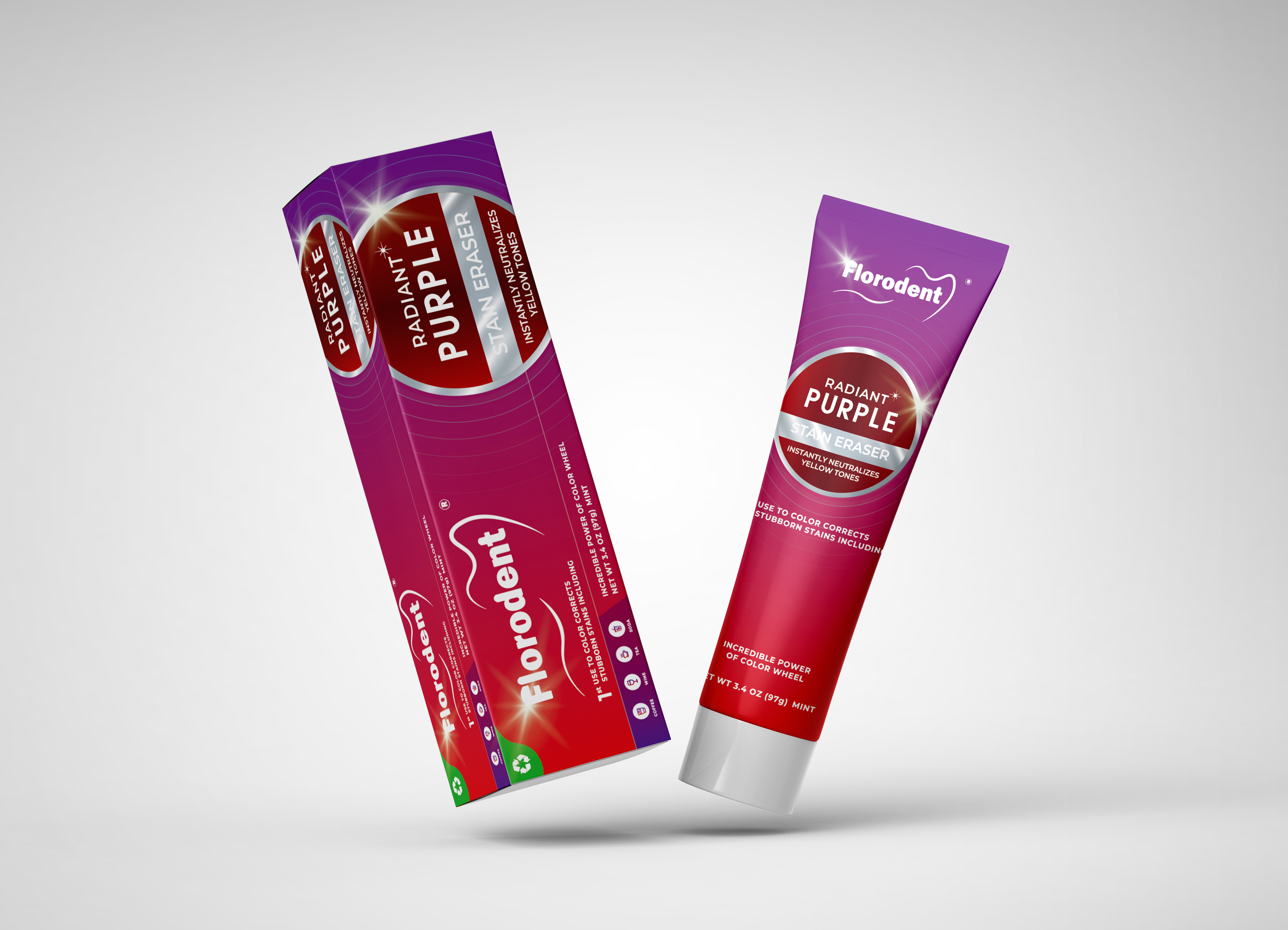 Florodent Radiant Purple Toothpaste – Instant Color Corrector